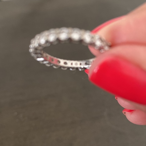 Cubic zirconia anniversary band. - Picture 2 of 4